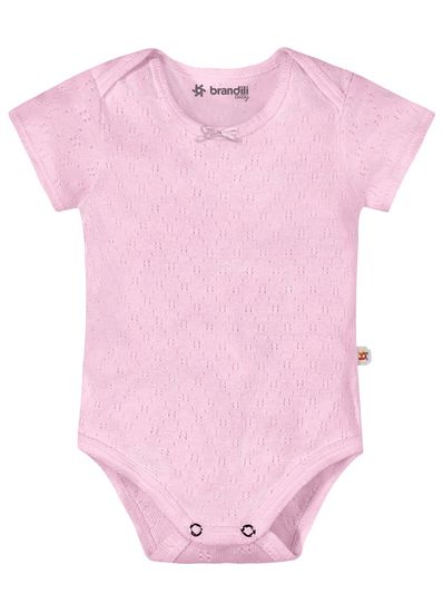 Body Bebê unissex de ribana com cor lisa Básicos Brandili Baby - G