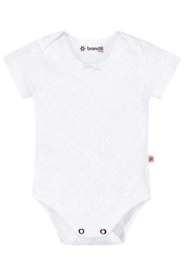 Body Bebê unissex de ribana com cor lisa Básicos Brandili Baby - GG