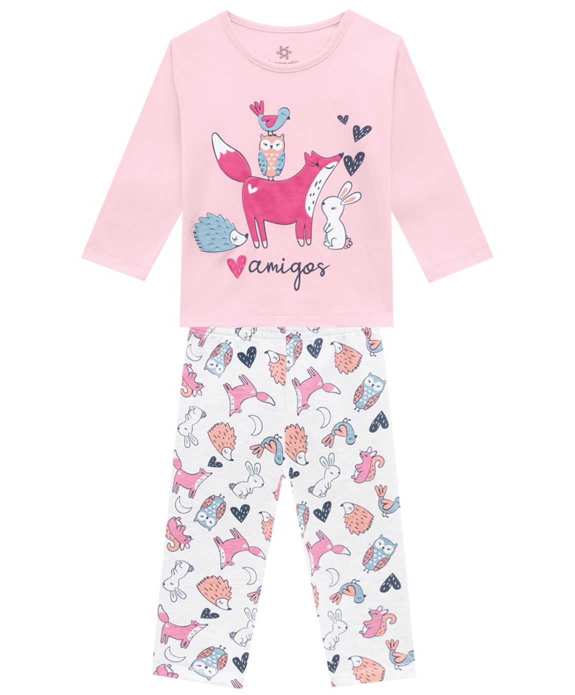 Pijama Menina Estampa de Bichinhos | Veja na Brandili - brandili