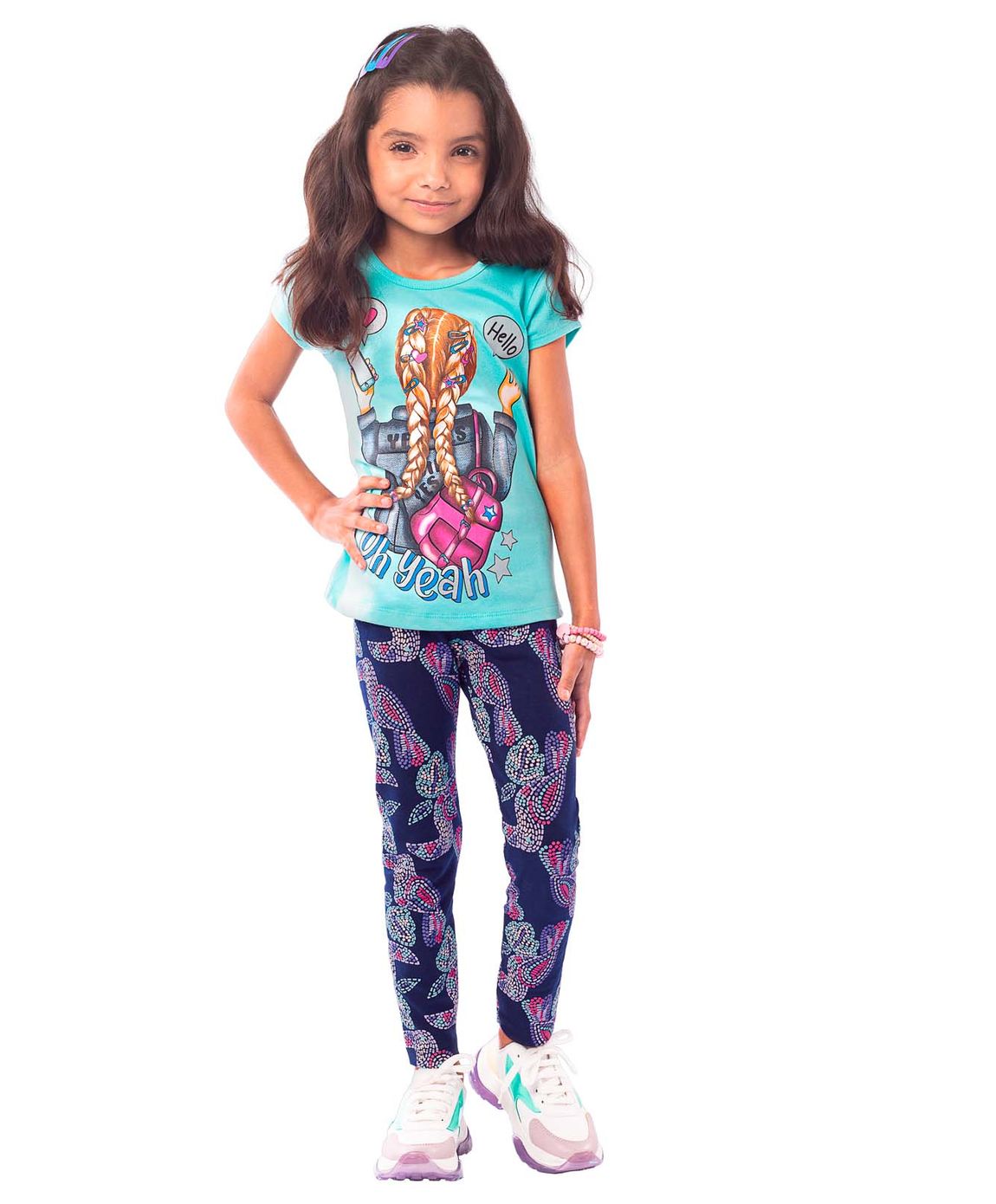 Calça Legging Rosa Infantil Menina Em Algodão | Brandili - brandili