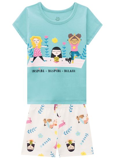 Pijama-Infantil-Menina-Malha-Estampa-De-Yoga-Brandili