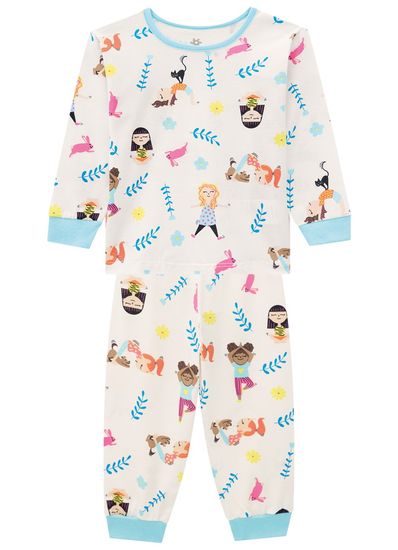 Pijama-Longo-Infantil-Menina-Malha-Estampa-De-Yoga-Brandili