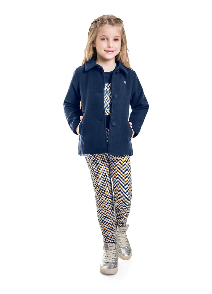 Casaco infantil menina de lã batida com cor lisa Mundi Menor preço em Casaco infantil menina de lã batida com cor lisa Mundi