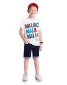 Camiseta-Infantil-Unissex-Malha-Estampa-Smile-Brandili