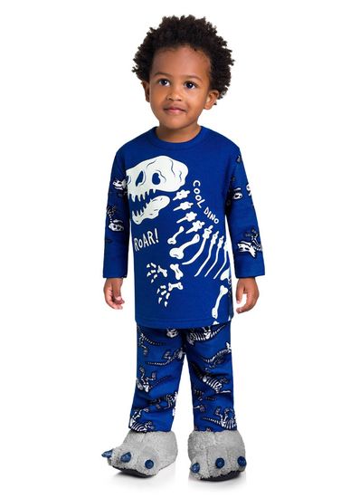 Pijama infantil menino de dinossauro Brandili - 2