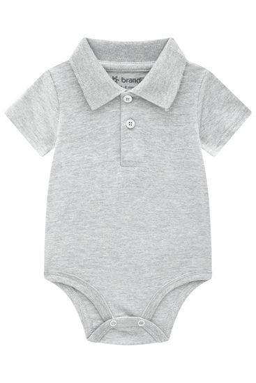 Body polo bebê unissex de malha brandili baby - RN