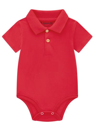 Body polo bebê unissex de malha brandili baby - RN