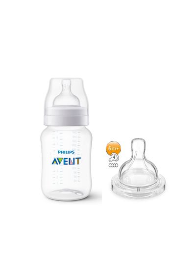 Kit Mamadeira ANTI-COLIC Avent 260ML + BICO 4 - SCD809/17