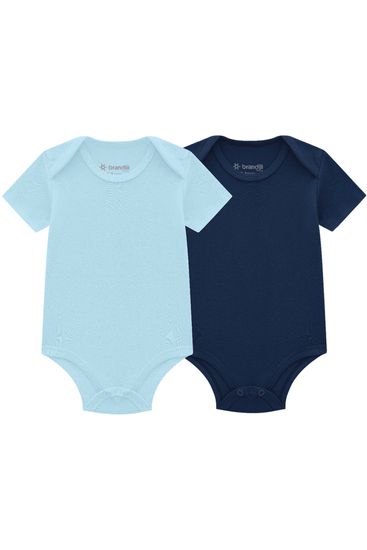 Kit de bodies bebê unissex com cor lisa Brandili Baby - G