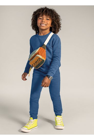 Calça Jogger infantil menino em moletom Brandili - 10