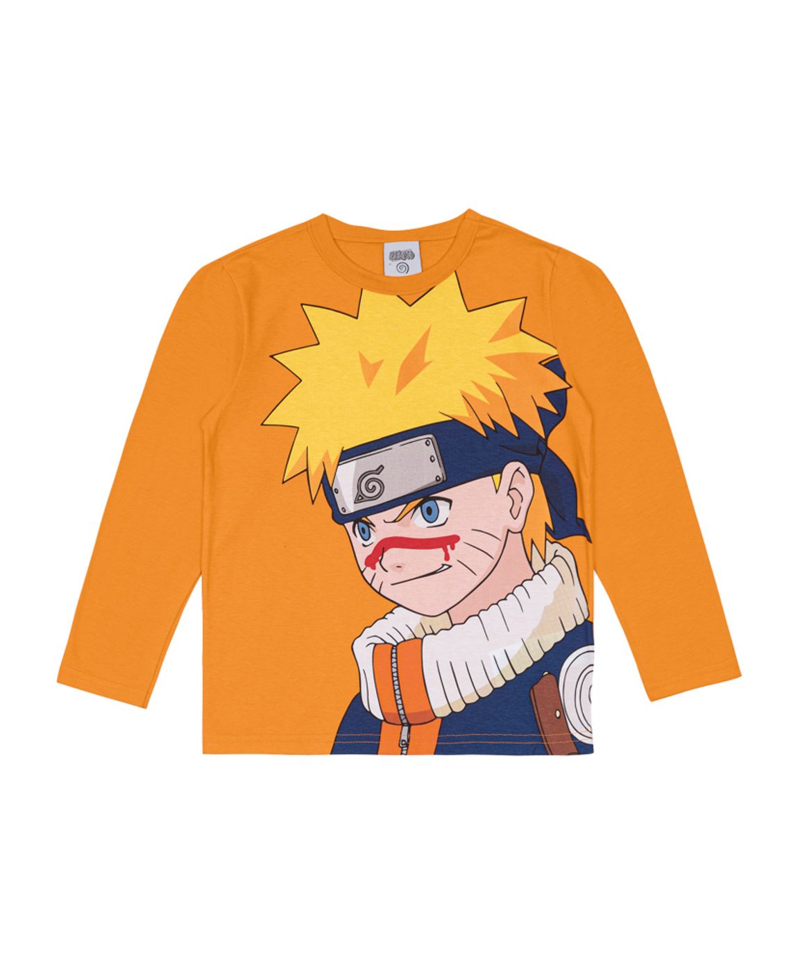 Camiseta Naruto Uzumaki Manga Longa Infantil