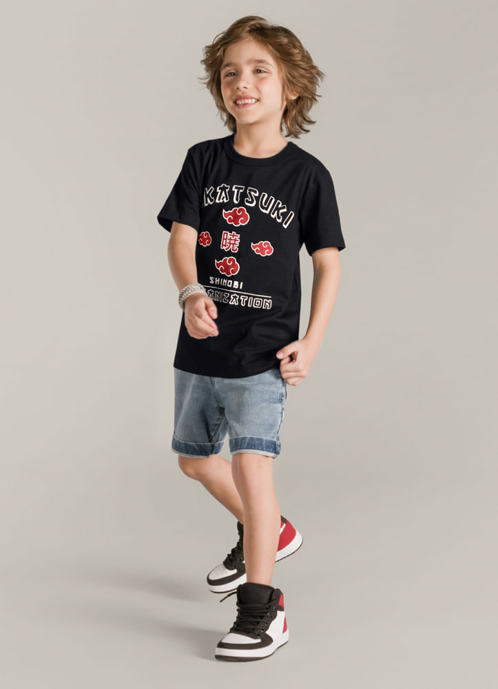 Camiseta Naruto infantil menino Brandili