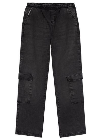 Calça cargo jeans teen menina Young Class - 10