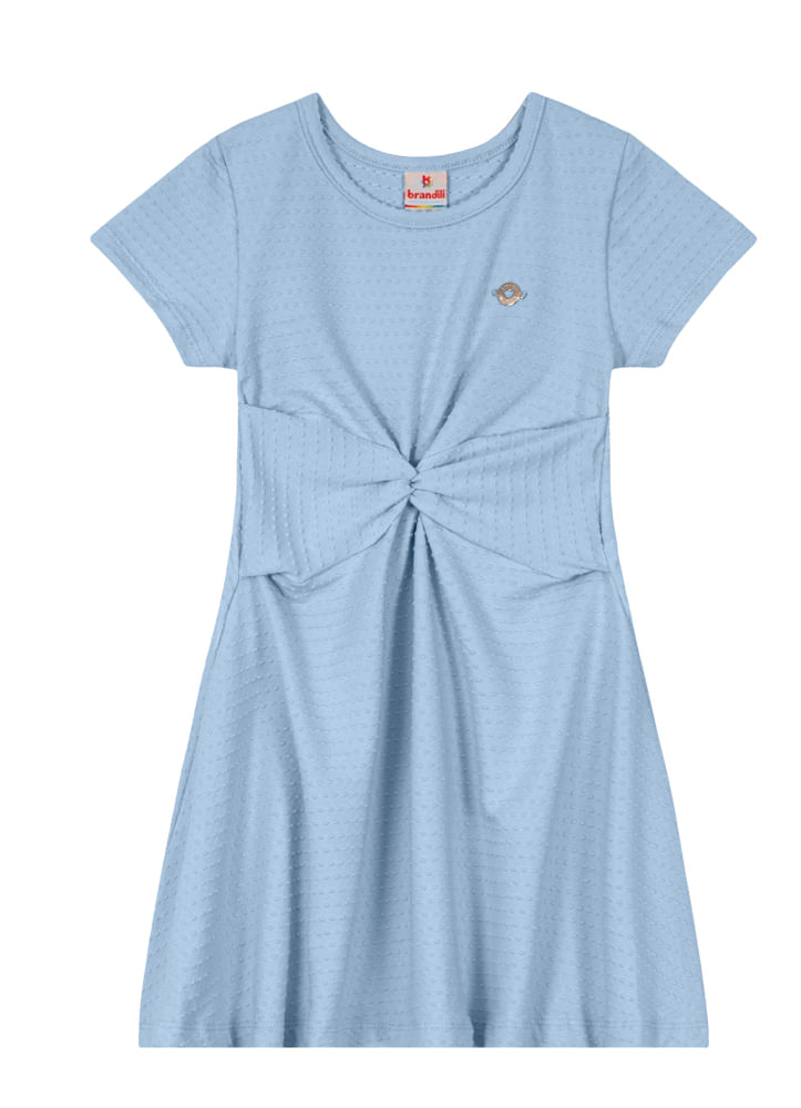 Vestido de cotton poá infantil menina Brandili