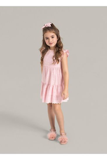 Vestido de laise infantil menina Mundi - 1