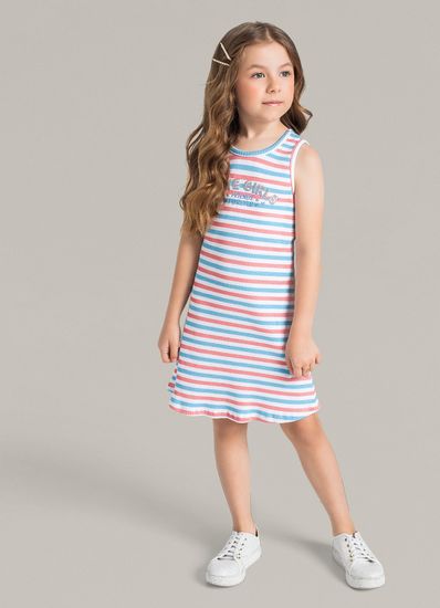 Vestido infantil menina em ribana joy Mundi - 10