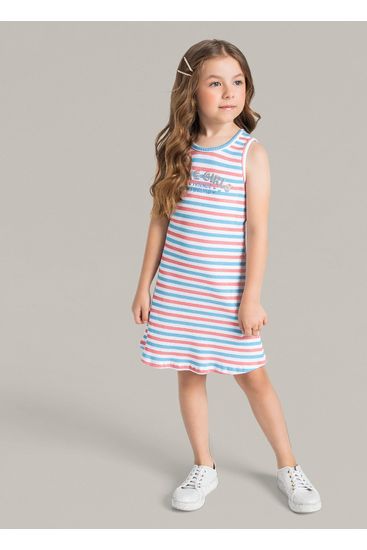 Vestido infantil menina em ribana joy Mundi - 4