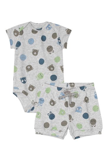 Conjunto bebê unissex estampado Brandili Baby - G