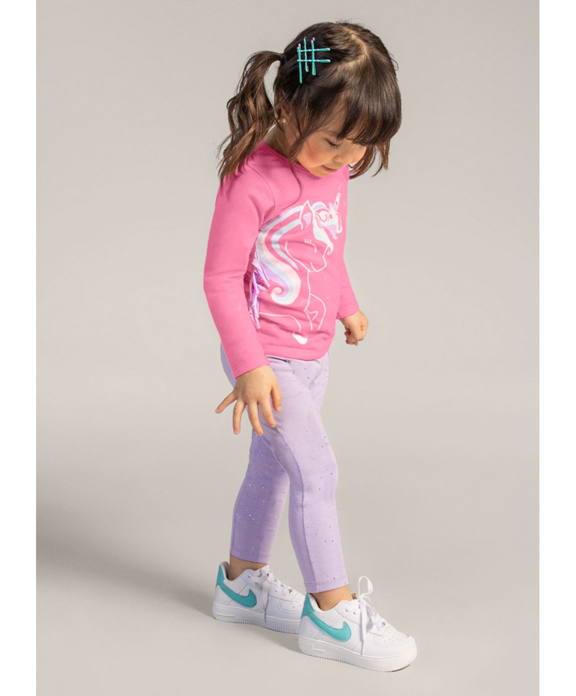 Calça legging infantil menina em molecotton Brandili - Brandili