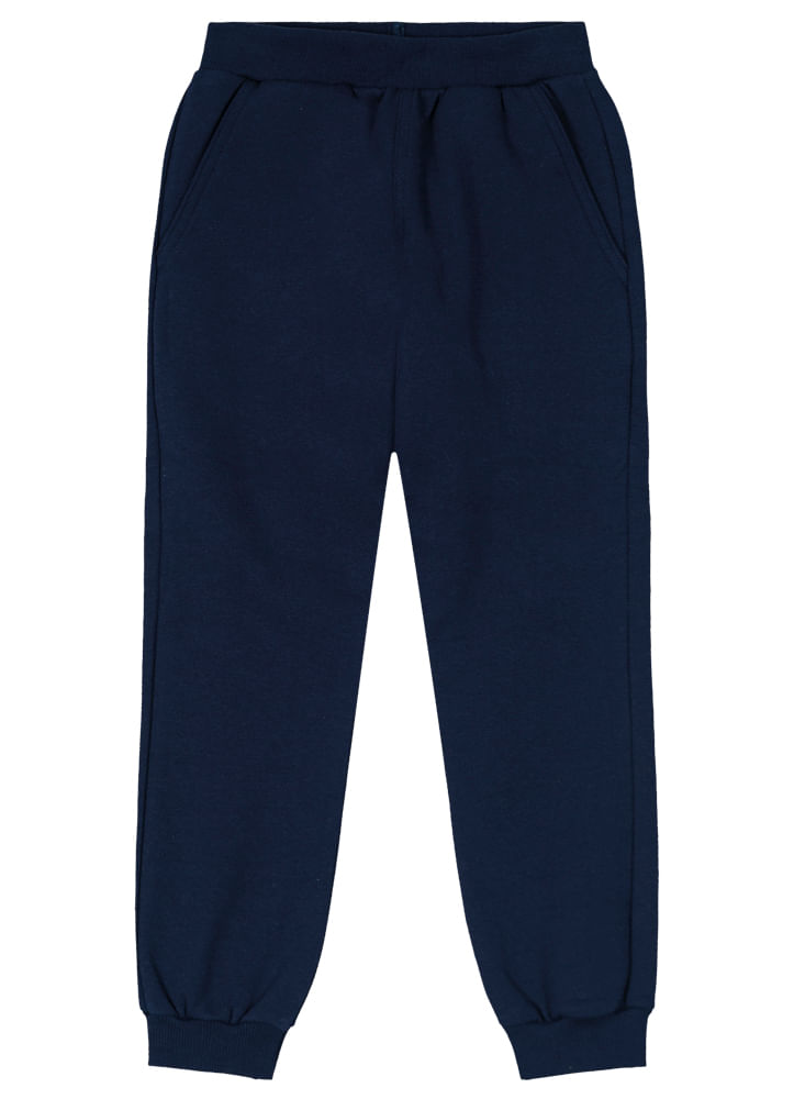 Calça jogger básica infantil menino em moletom Brandili