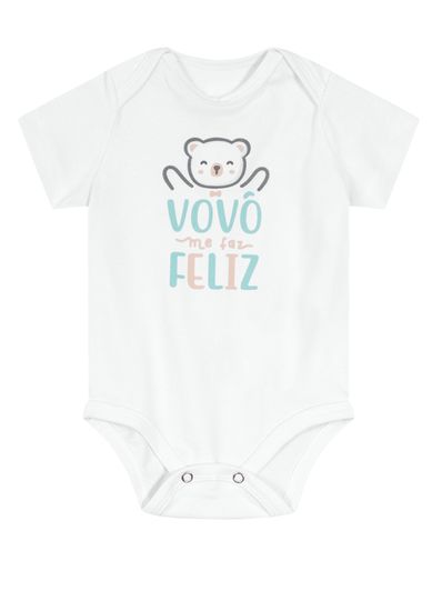 Body bebê unissex em cotton Brandili Baby - G