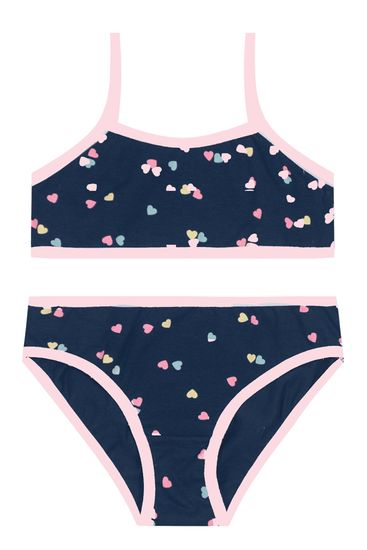 Conjunto Top E Calcinha Infantil Menina Em Cotton Brandili - P
