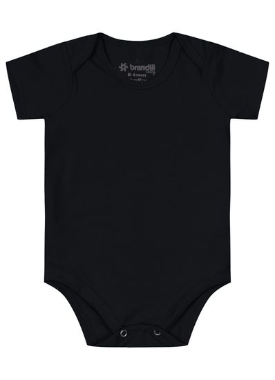 Body bebê unissex de cotton com cor lisa Brandili Baby - P