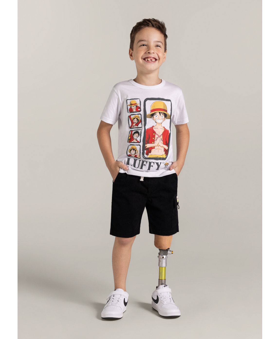 Camiseta Infantil Menino Luffy Childhood One Piece - 10