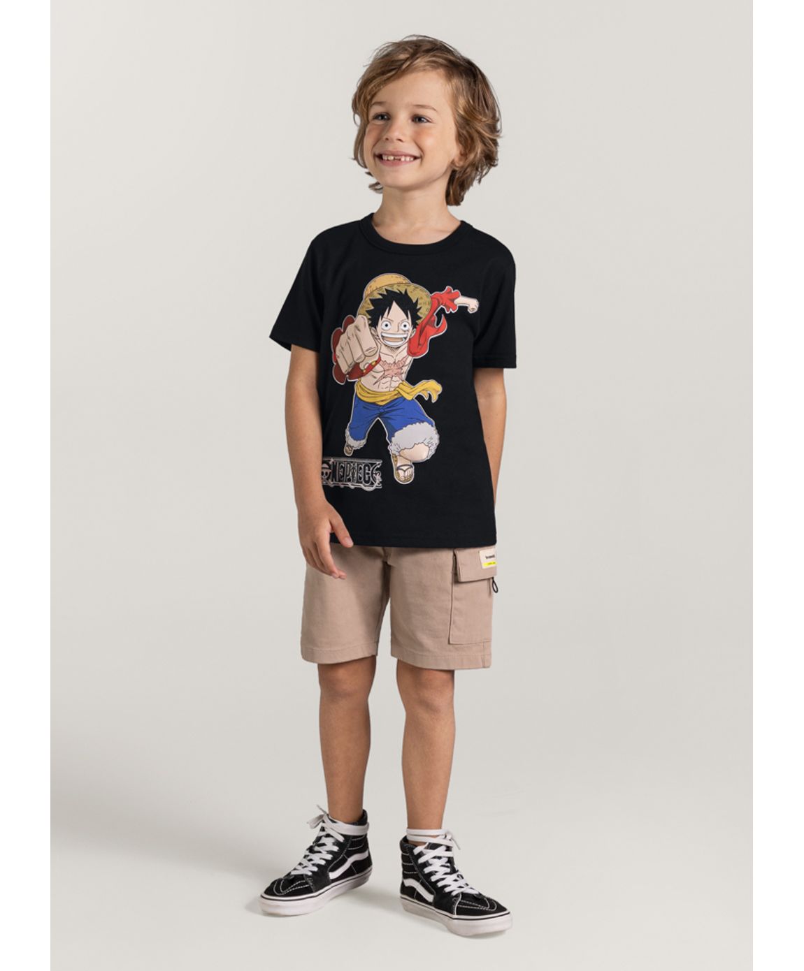 Camiseta Infantil Menino Luffy Childhood One Piece - 10