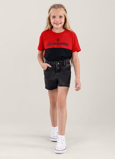 Camiseta Unissex Flamengo em malha Infantil Brandili - 10