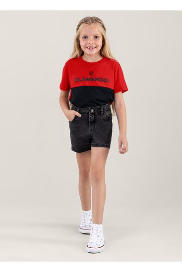 Camiseta Unissex Flamengo em malha Infantil Brandili - 6