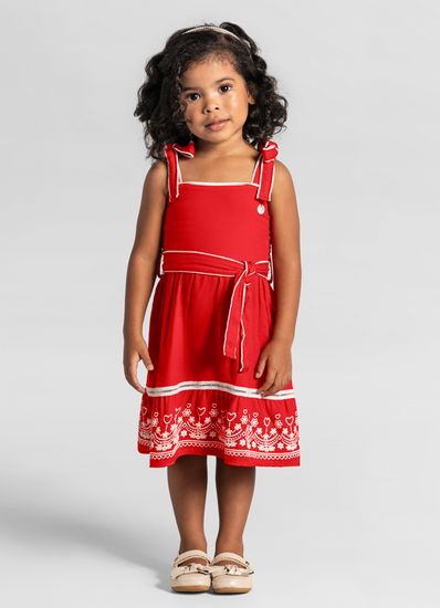 Vestido infantil midi Mundi - 1