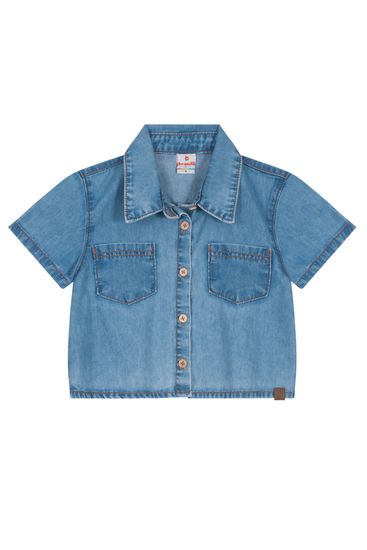 Camisa cropped infantil menina Brandili - 10