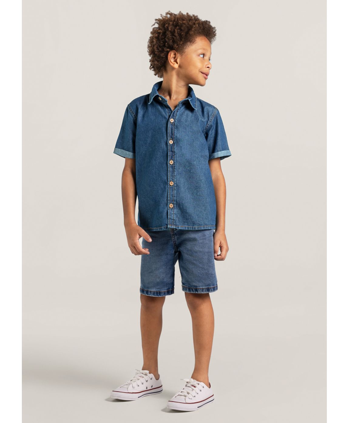 Camisa jeans sale infantil