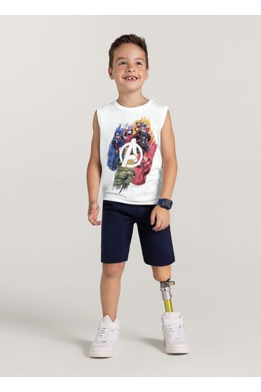 Camiseta regata estampada Infantil menino com Brandili - 10