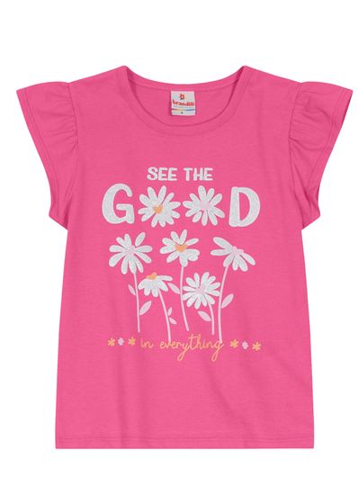 Blusa com estampa infantil menina em malha Brandili - 6