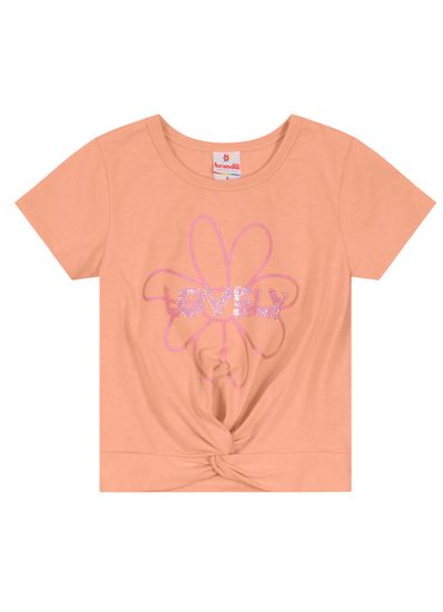 Blusa Cropped infantil menina com bordado em malha Brandili - 6