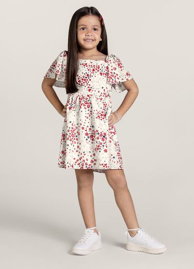 Vestido estampado infantil menina Brandili - 4