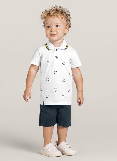 Camisa polo infantil menino em malha Brandili - 1