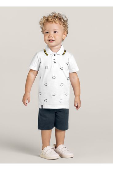 Camisa polo infantil menino em malha Brandili - 10