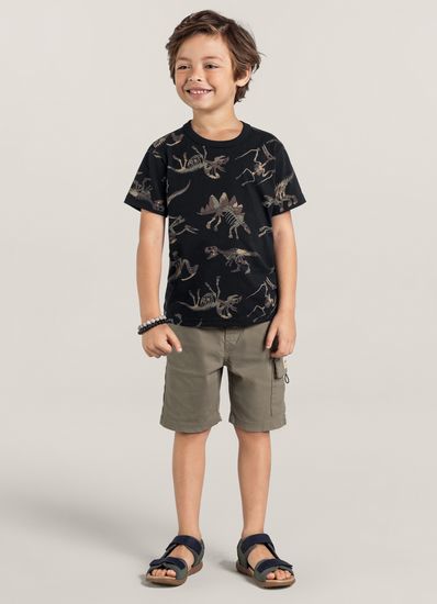 Camiseta Básica Estampada Infantil menino Brandili - 10