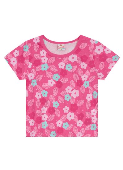 Blusa cropped básica infantil menina em malha Brandili - 6