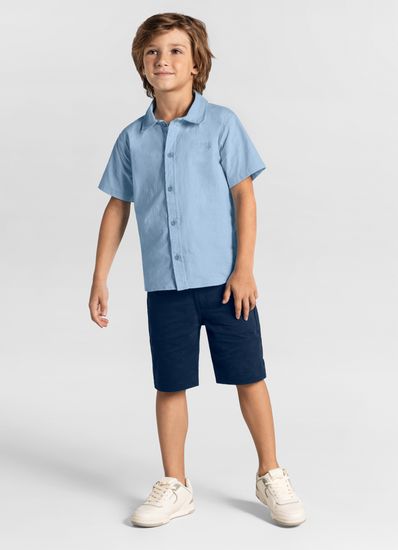 Camisa tricoline infantil menino Mundi - 12