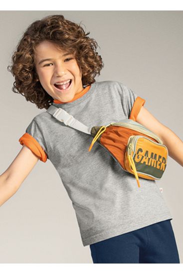 Camiseta infantil menino em meia malha Brandili - 8