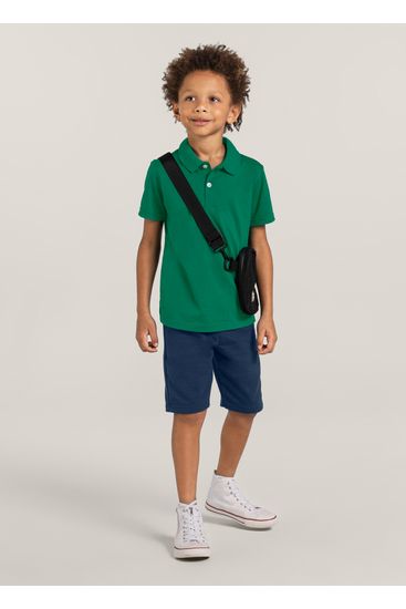 Camiseta polo infantil menino em malha Brandili - 2