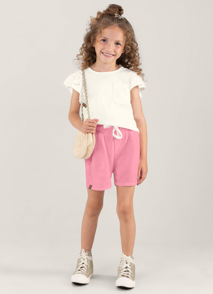 Shorts jeans infantil menina Brandili