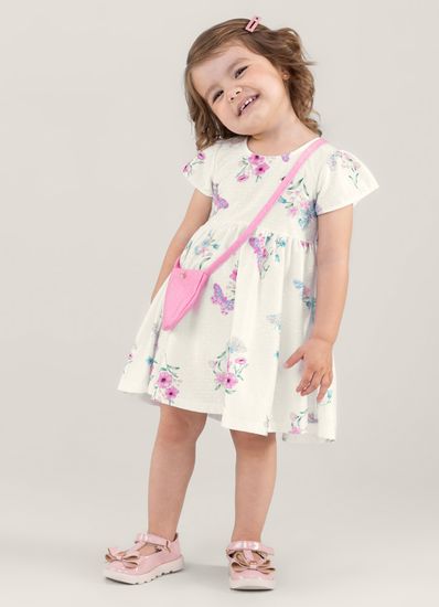 Vestido em cotton infantil menina Brandili - 1