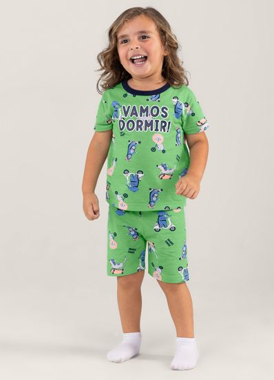 Pijama estampado brilha no escuro infantil menino Brandili - 1