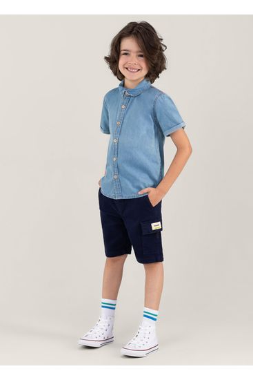 Camisa jeans infantil menino Brandili - 10