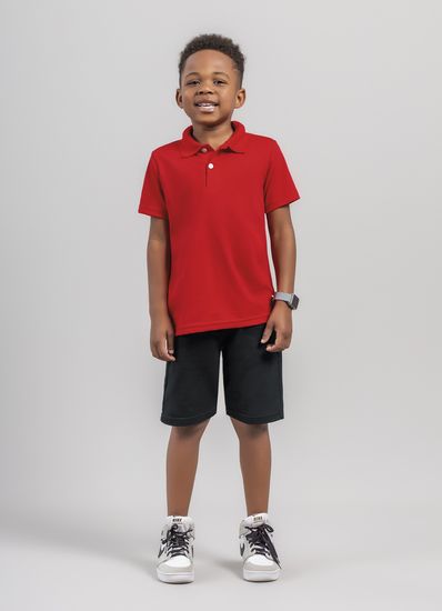 Camiseta polo infantil menino em malha Brandili - 10